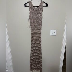 Brown Knit Maxi Dress